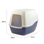 Large Hooded Cat Litter Box - Blue