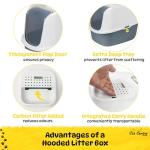 Covered Cat Litter Tray with Flap Door