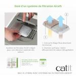 Catit Large Hooded Grey Litter Box with Filter