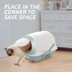 Enclosed Cat Litter Box with Odor Control