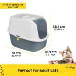Covered Cat Litter Tray with Flap Door