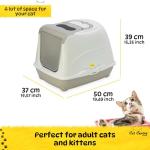 Grey Cat Flip Litter Tray with Carbon Filter