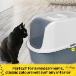 Covered Cat Litter Tray with Flap Door