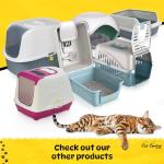 Covered Cat Litter Tray with Flap Door