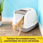 Grey Cat Flip Litter Tray with Carbon Filter