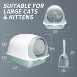 Enclosed Cat Litter Box with Odor Control