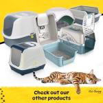Grey Cat Flip Litter Tray with Carbon Filter