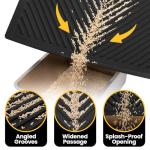 Silicone Cat Litter Mat, Waterproof Non-Slip Black