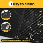 Silicone Cat Litter Mat, Waterproof Non-Slip Black