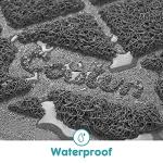 Conlun Waterproof Cat Litter Trapping Mat, Grey