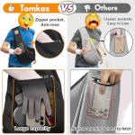 Tomkas Small Dog Sling Carrier - Adjustable & Stylish