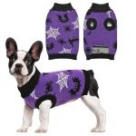 CooShou Halloween Dog Sweater with Spooky Patterns
