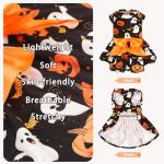 PUPTECK Halloween Dog Dress with Cute Bowtie