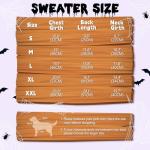 CooShou Halloween Dog Sweater with Spooky Patterns