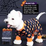 KYEESE Adorable Pumpkin Dog Pajamas for Halloween