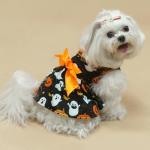 PUPTECK Halloween Dog Dress with Cute Bowtie