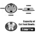 2 Pack Non-Slip Stainless Steel Cat Bowls