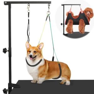 Adjustable Dog Grooming Arm and Hammock Combo
