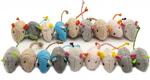 18-Pack Plush Catnip Mice Toys for Cats