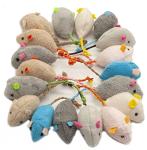18-Pack Plush Catnip Mice Toys for Cats