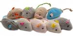 18-Pack Plush Catnip Mice Toys for Cats