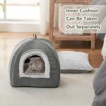 Cozy Foldable Cat Cave Bed - Soft & Warm