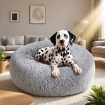Cozy Round Calming Dog Bed for All Pets