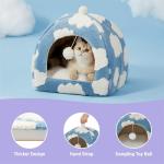 Cozy 2-in-1 Cat Cave Bed with Pillow