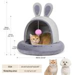 Heated Cat Bed with Adjustable Temperature and Timer