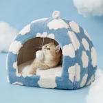 Cozy 2-in-1 Cat Cave Bed with Pillow