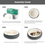 Round Donut Cat and Dog Cushion Bed, 20in