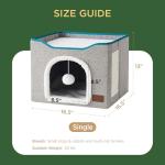 Cozy Large Cat Cave Bed with Scratch Pad