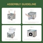 Cozy Large Cat Cave Bed with Scratch Pad