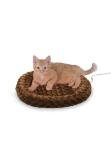 Small Round Heated Cat Bed - Thermo-Kitty Mocha