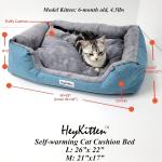 HeyKitten Soft Cat Bed with Odor Control