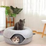 Extra Large Cat Cave Tunnel Bed with Toys