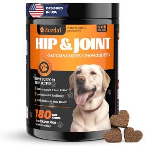 Zozdal Dog Joint Supplement with Glucosamine, 180 Count