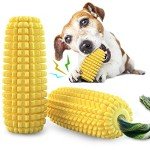 Carllg Indestructible Dog Chew Toy Squeaky Interactive Stick