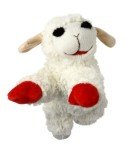 Large White Lambchop Plush Dog Toy 10