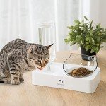 Marchul Tilted Cat Bowl Set for Food and Water