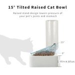 Marchul Tilted Cat Bowl Set for Food and Water