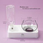 Marchul Tilted Cat Bowl Set for Food and Water