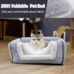 OMIVIER Foldable Cat Bed - Indoor Pet House