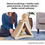 PetFusion Vertical Cat Scratching Post | Scratch Pad, Perch