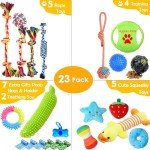 Dog Puppy Toy Bundle for Fun and Teeth Cleaning