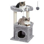 Cozy Cat Tree Tower with Private Condo & Scratching Posts