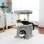 Cozy Cat Tree Tower with Private Condo & Scratching Posts