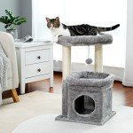 Cozy Cat Tree Tower with Private Condo & Scratching Posts