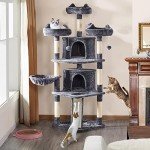 Yaheetech Multi-Level Large Cat Condo - Dark Gray