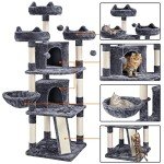 Yaheetech Multi-Level Large Cat Condo - Dark Gray